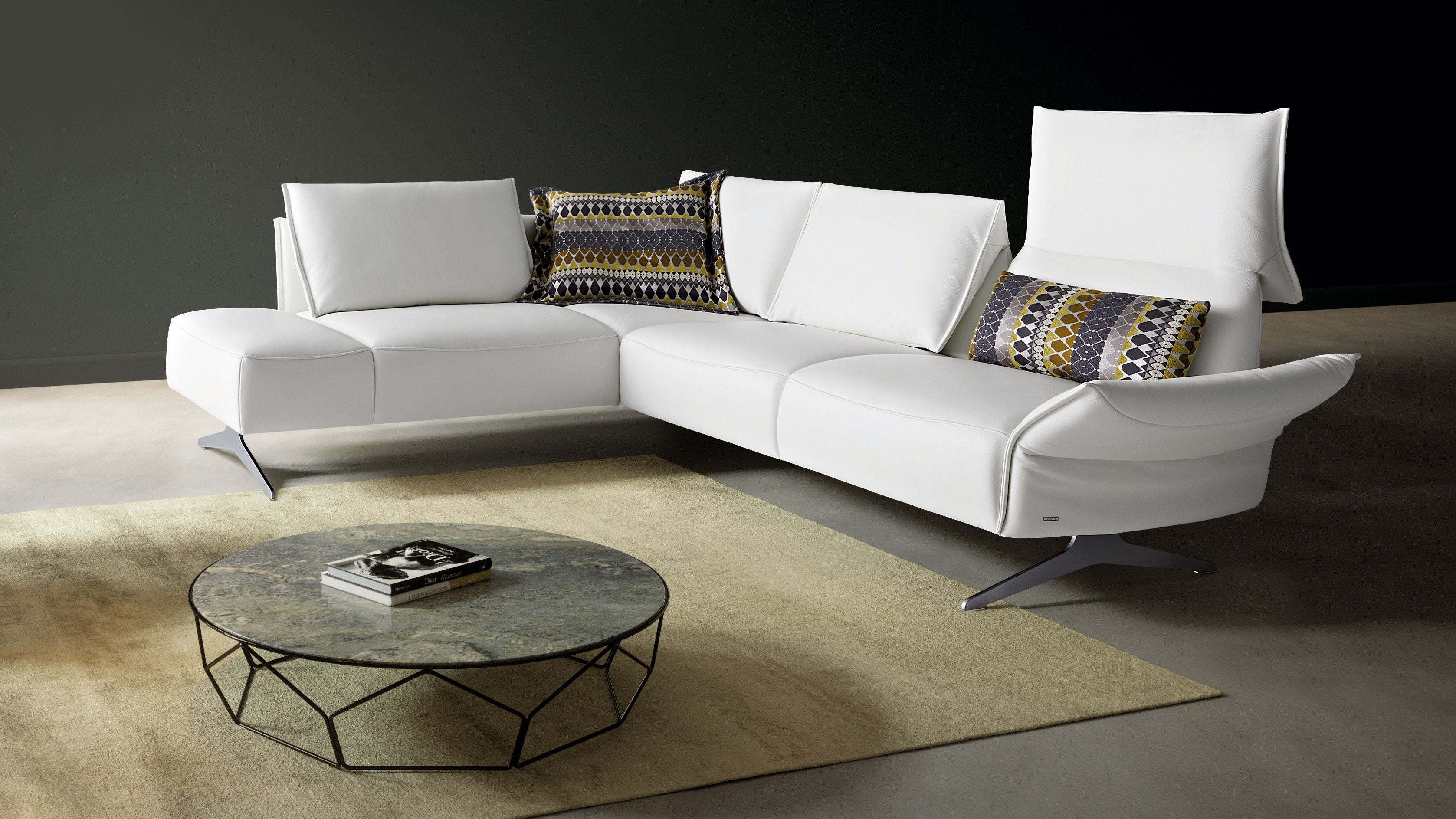 VINETO 3 Seater Functional Sofa in Leather by Koinor